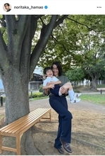 濱尾ノリタカ、朝ドラ「あんぱん」出演で感謝のメッセージ　“息子”抱いた写真も投稿