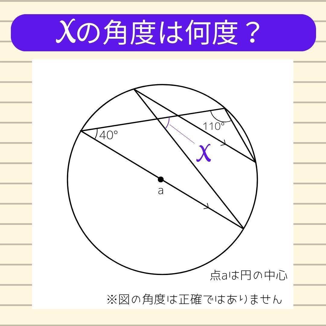 【角度当てクイズ Vol.2209】xの角度は何度？＜全3問＞