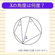 【角度当てクイズ Vol.2460】xの角度は何度？