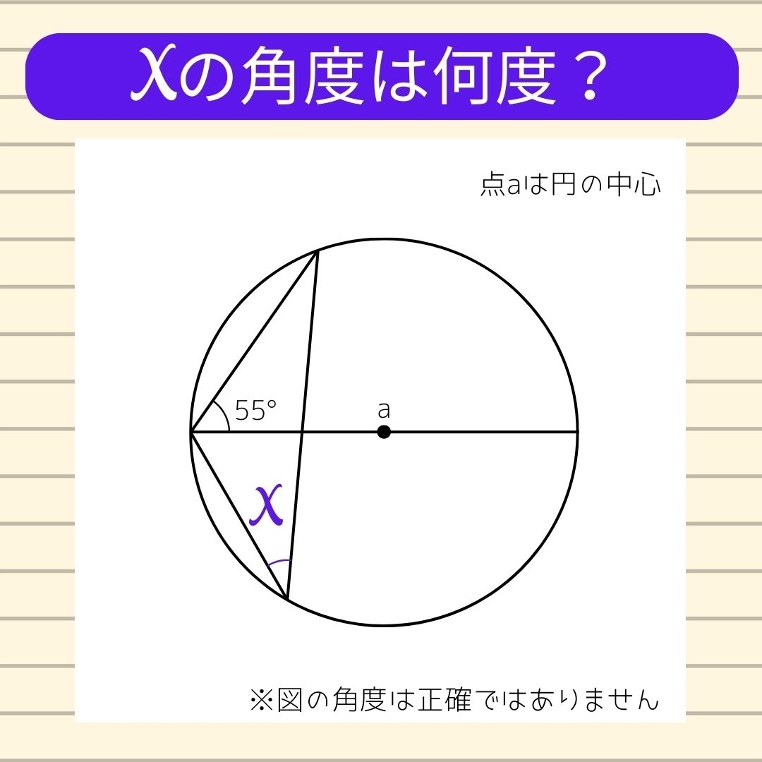 【角度当てクイズ Vol.732】xの角度は何度？