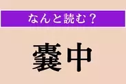 【難読漢字】「嚢中」正しい読み方は？ 財布や袋の中のことです