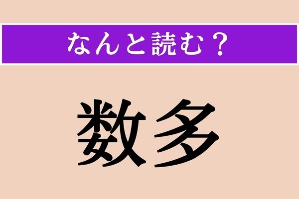 【難読漢字】「数多」正しい読み方は？「すうた」とも読むのですが…