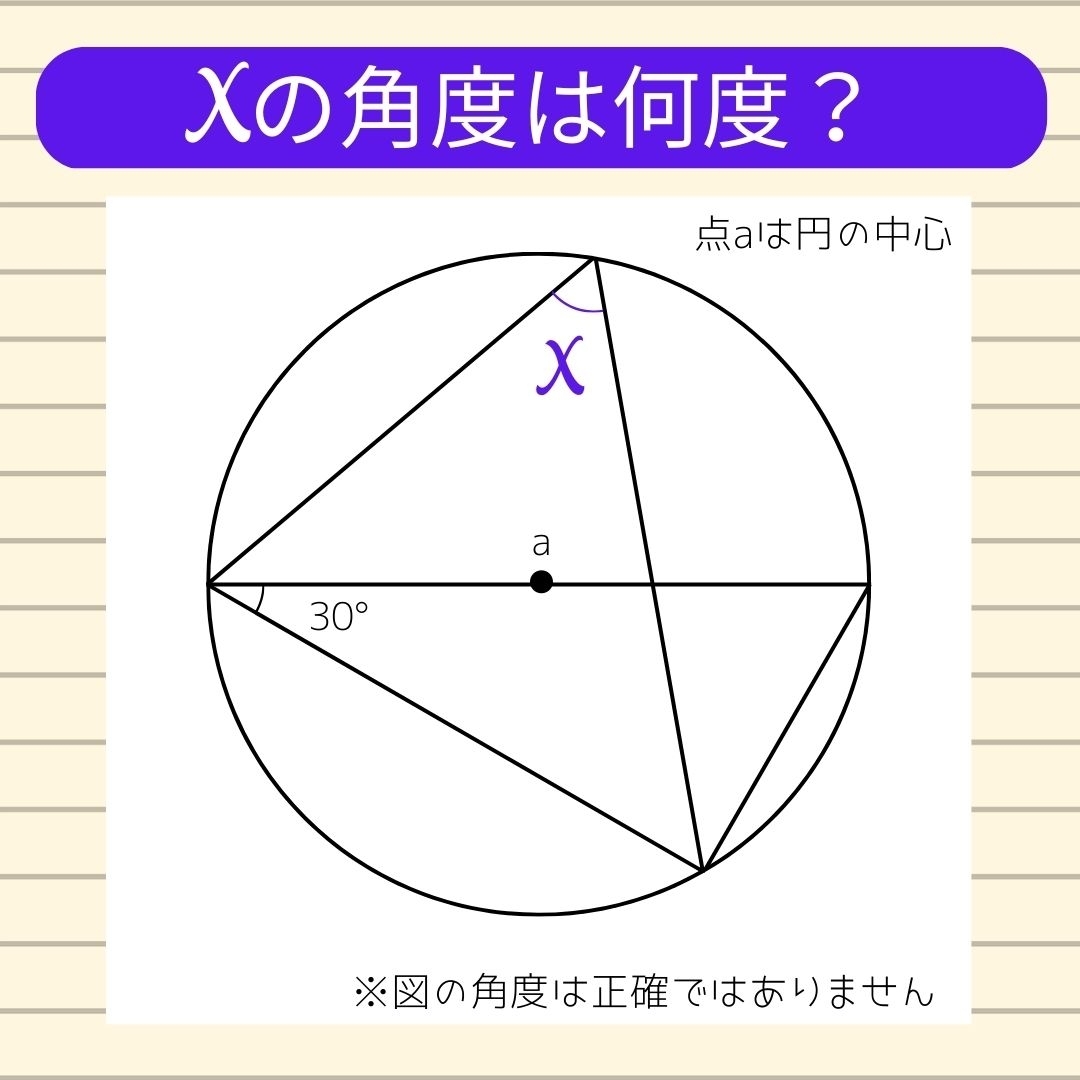 【角度当てクイズ Vol.198】xの角度は何度？