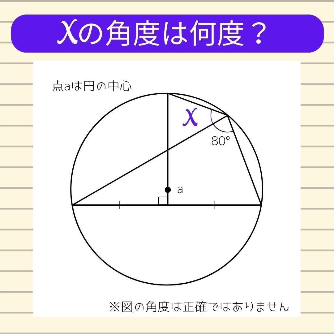 【角度当てクイズ Vol.240】xの角度は何度？