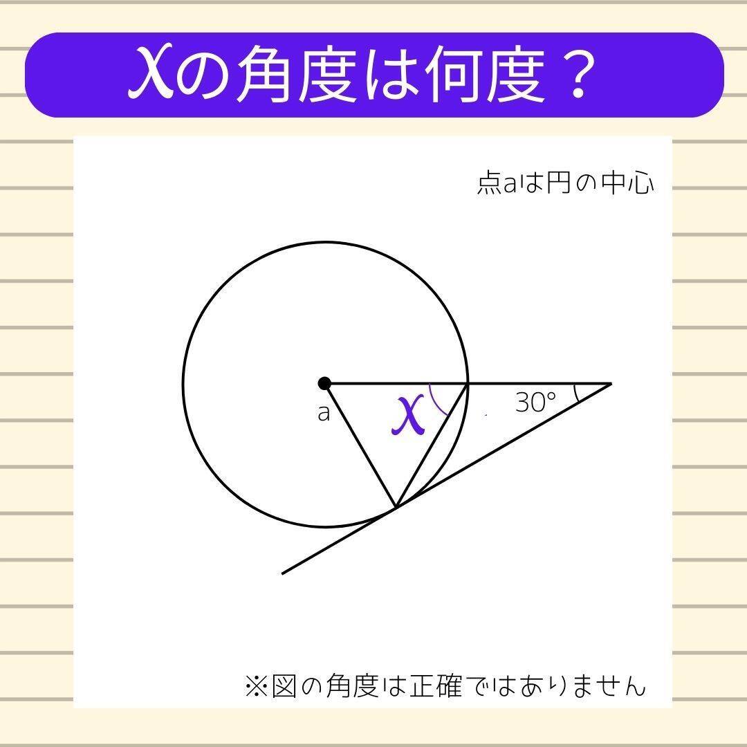 【角度当てクイズ Vol.2222】xの角度は何度？