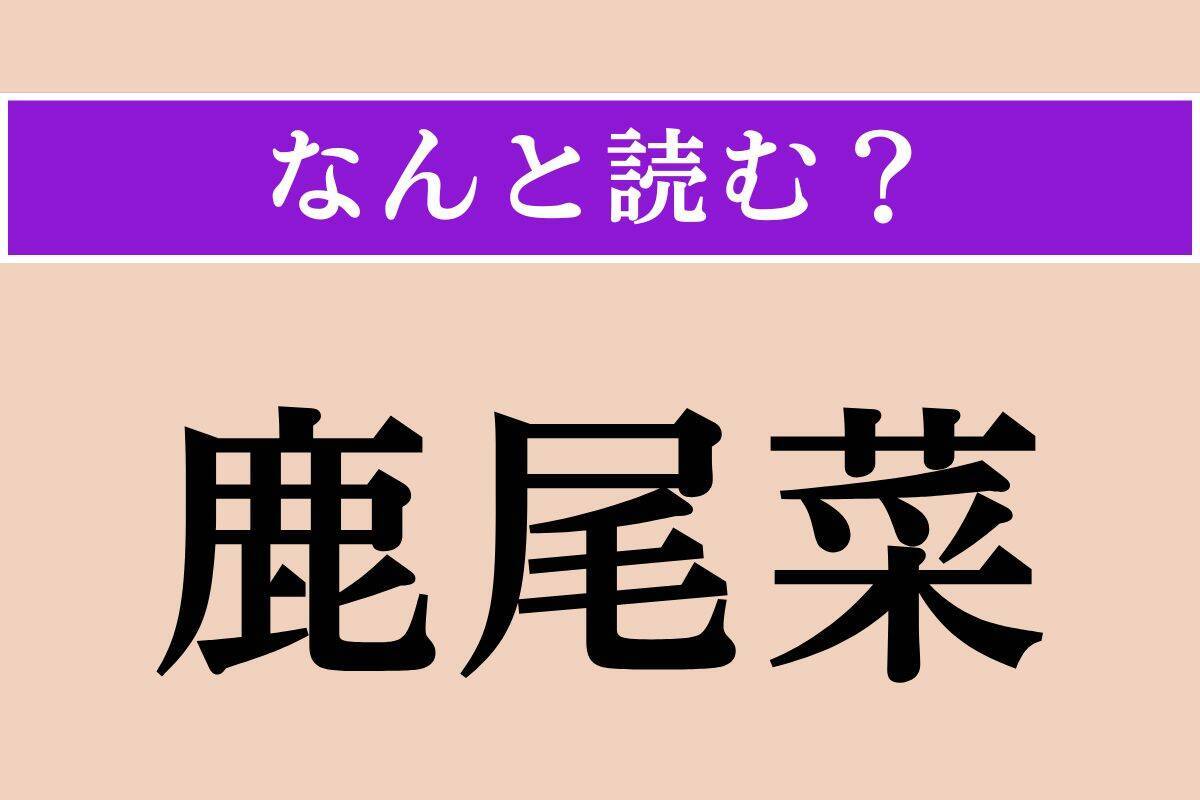 【難読漢字】「鹿尾菜」正しい読み方は？ 長寿食であり、「羊栖菜」とも書きます