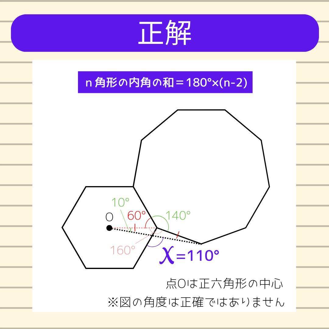 【角度当てクイズ Vol.2220】xの角度は何度？