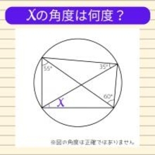 【角度当てクイズ Vol.848】xの角度は何度？