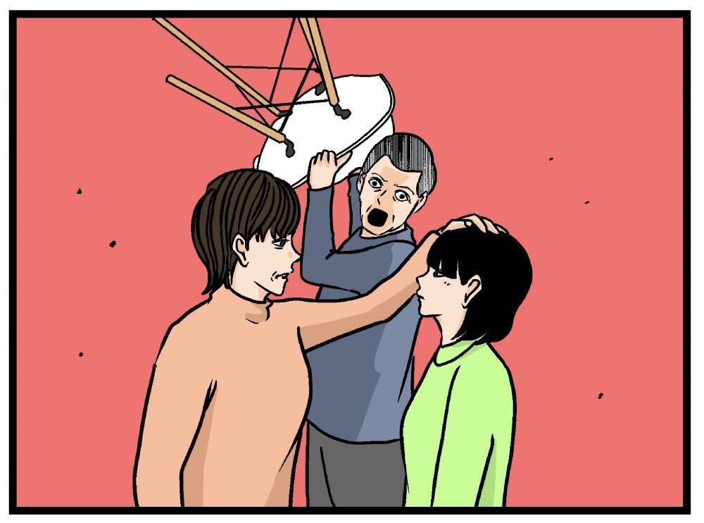 【漫画】攻撃を止めない父に合気道の達人の母が本気を出す【母の再婚はヤバイモンスター Vol.74】