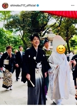 大竹しのぶ、長男・二千翔さんの結婚式写真を公開　ファンからの祝福コメントに感謝