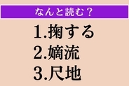 【難読漢字】「掬する」「嫡流」「尺地」読める？