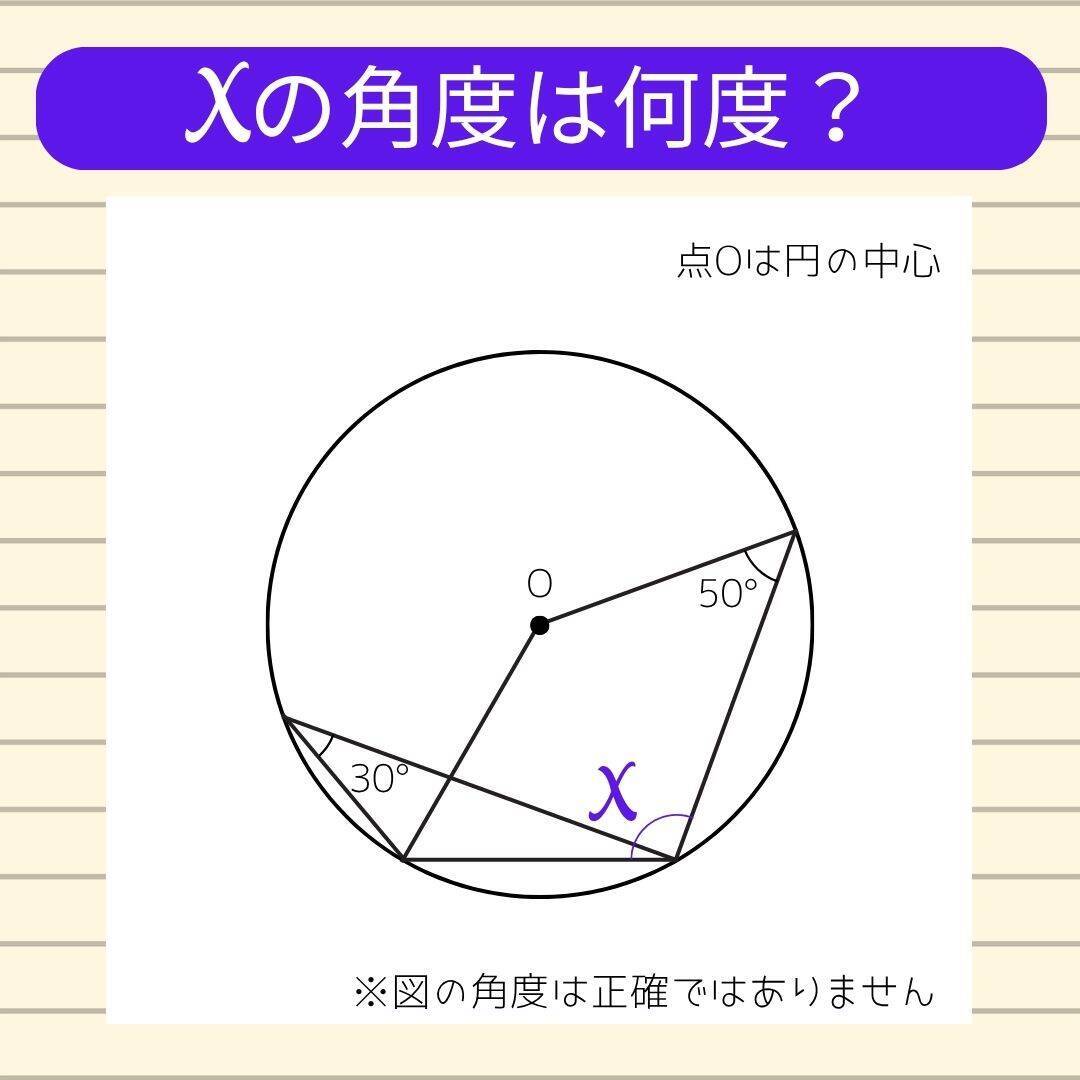 【角度当てクイズ Vol.2436】xの角度は何度？