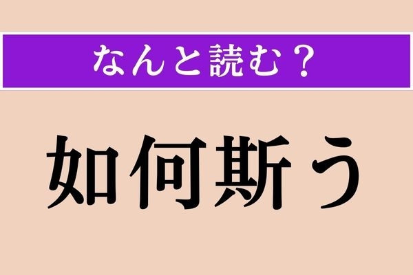 【難読漢字】「如何斯う」正しい読み方は？「あれこれ」「とやかく」という意味です