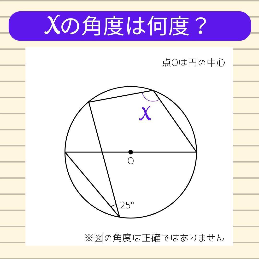 【角度当てクイズ Vol.1842】xの角度は何度？