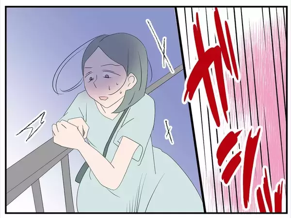 「【漫画】手すりをつかんで転落を回避　一歩間違っていたら…と冷や汗【マタ友はストーカー Vol.7】」の画像