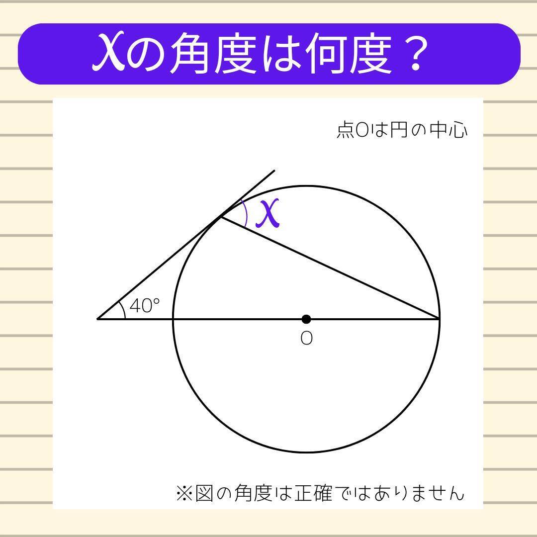 【角度当てクイズ Vol.2192】xの角度は何度？