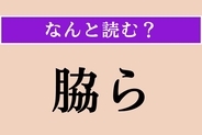 【難読漢字】「脇ら」正しい読み方は？「すぐ脇」の「脇」なので…