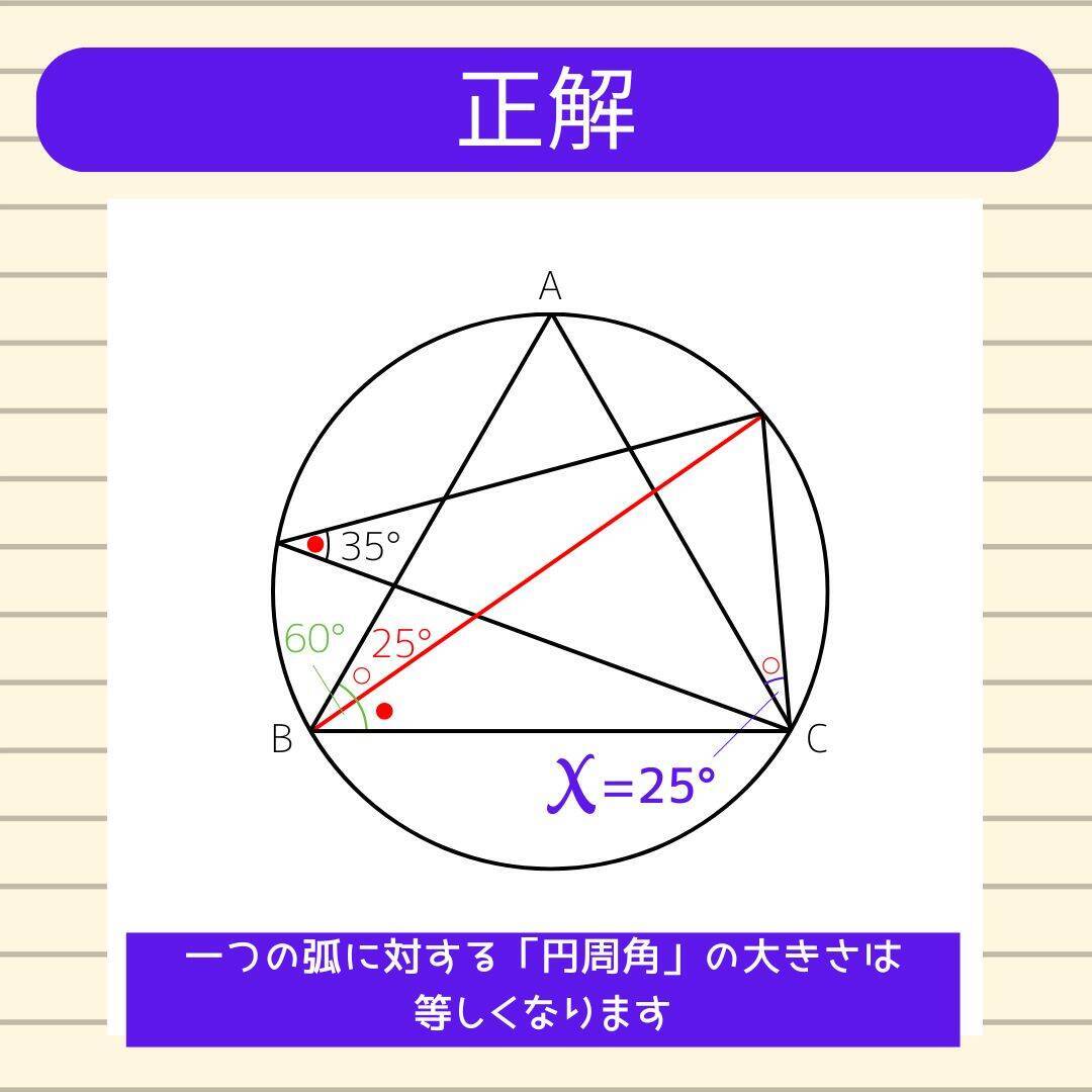 【角度当てクイズ Vol.1788】xの角度は何度？