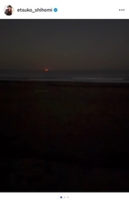 志穂美悦子、釣ヶ崎海岸で人生初の真っ赤な月の出を目撃「今年は、はなっからなんかある？」