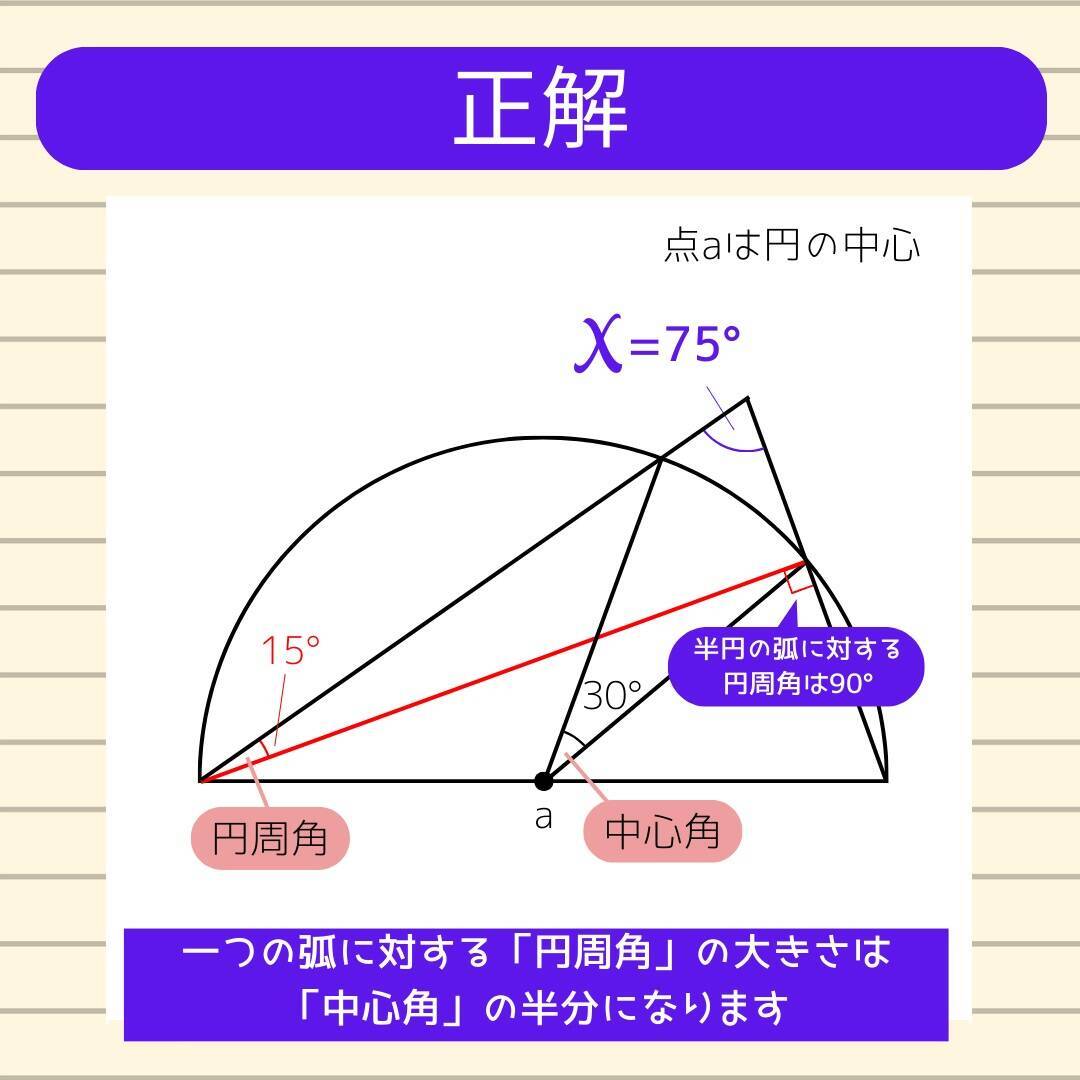 【角度当てクイズ Vol.2167】xの角度は何度？＜全3問＞