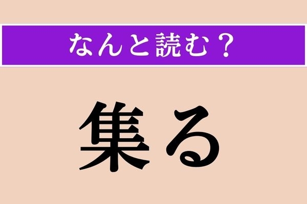 【難読漢字】「集る」正しい読み方は？「集られる」とも言います