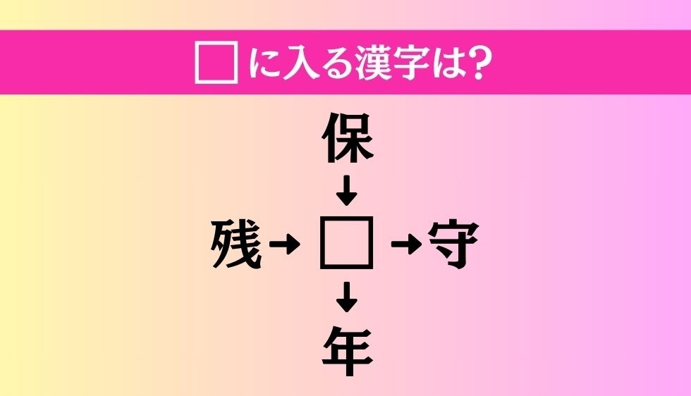 【穴埋め熟語クイズ Vol.1691】□に漢字を入れて4つの熟語を完成させてください