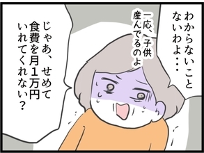 【漫画】食費をもっと入れてと頼むと拒否するも「買い足しに行って」【同居が嫌で仕方ない Vol.13】