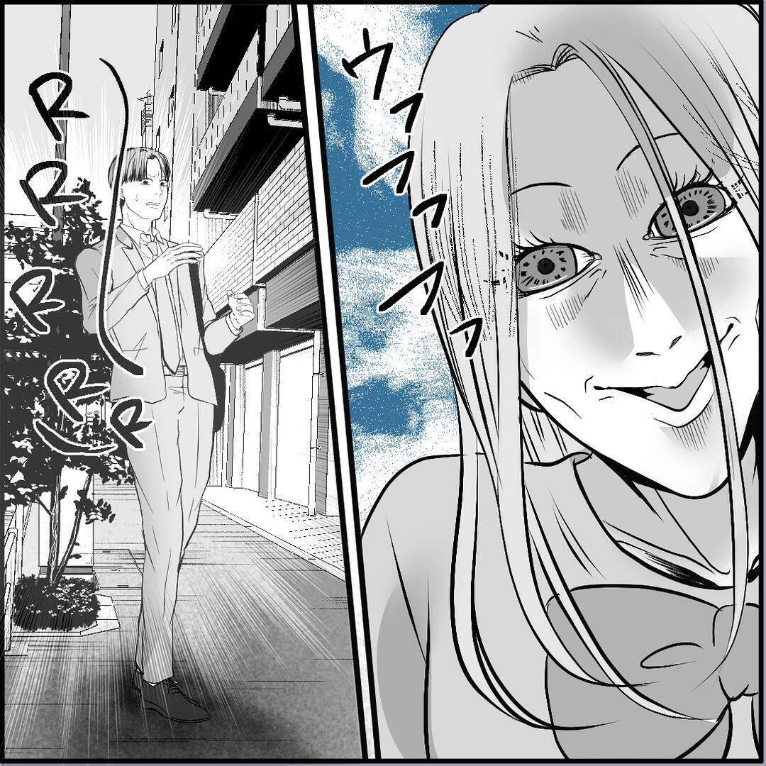 【漫画】「偶然じゃなくて運命？」どこまでも着いてくる…キツい！【絶望のマリィさん Vol.34】