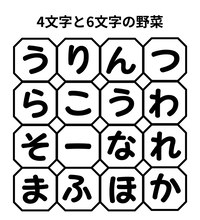 【単語パズル Vol.49】4文字と6文字の野菜を見つけて！