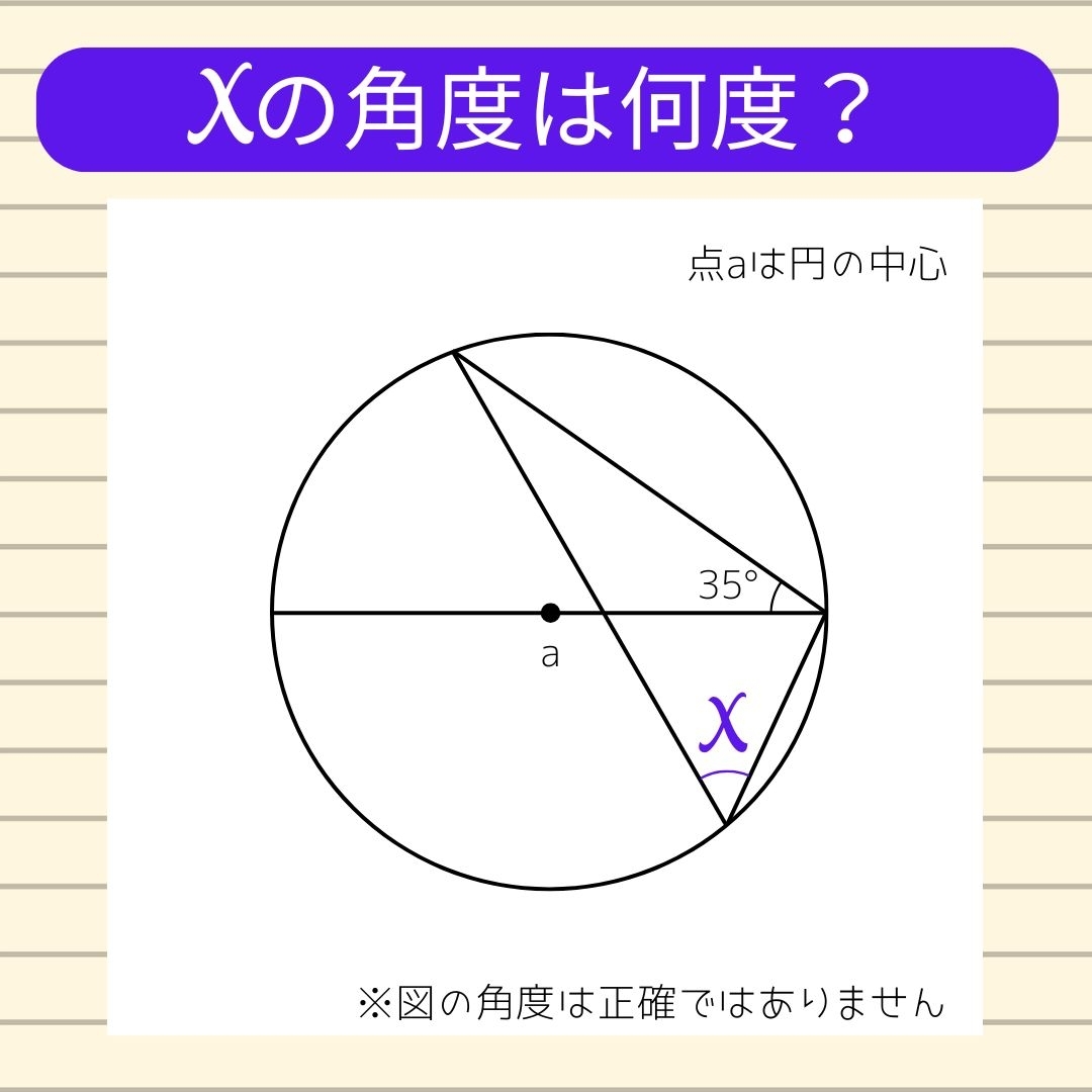 【角度当てクイズ Vol.1069】xの角度は何度？