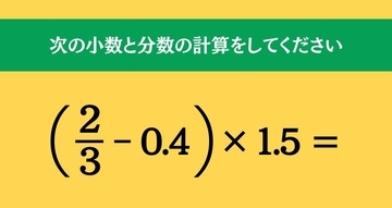 大人ならわかる？ 小学校の「算数」問題＜Vol.2303＞