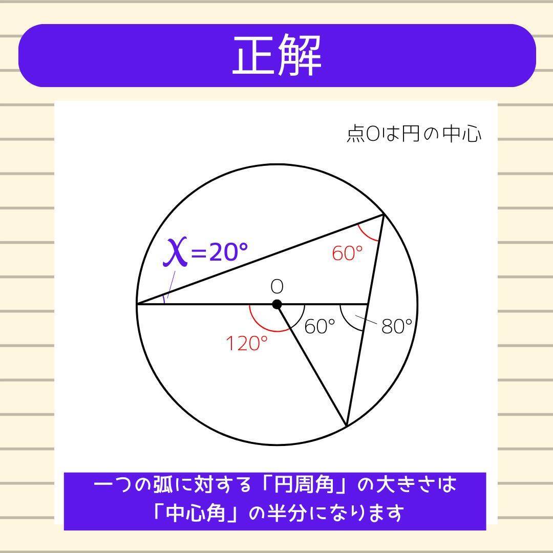 【角度当てクイズ Vol.1930】xの角度は何度？