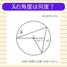 【角度当てクイズ Vol.1930】xの角度は何度？