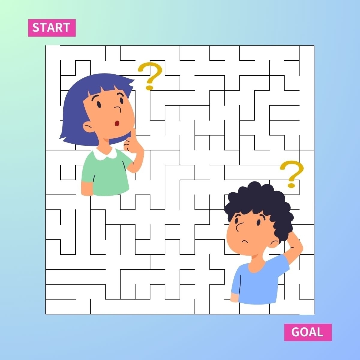 【ぐるぐる迷路 Vol.37】行き止まりを回避してゴールを目指せ！＜知育・脳トレ＞