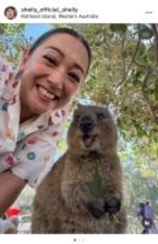オーストラリア移住のSHELLYが近況報告　クオッカとのセルフィー添え「ワクワクと感動がありまくり」