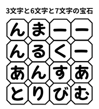 【単語パズル Vol.48】3文字と6文字と7文字の宝石を見つけて！