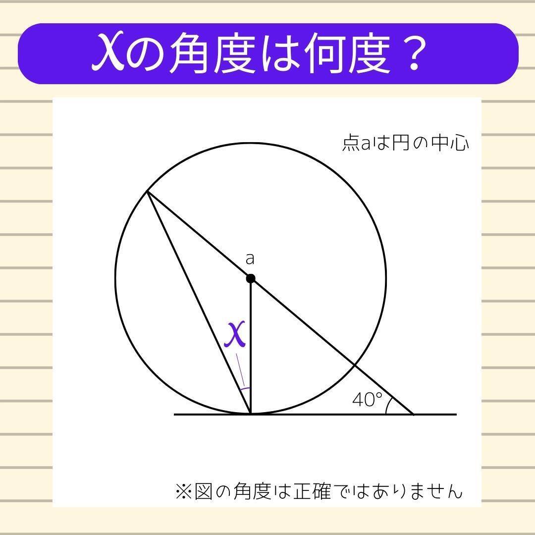【角度当てクイズ Vol.2186】xの角度は何度？