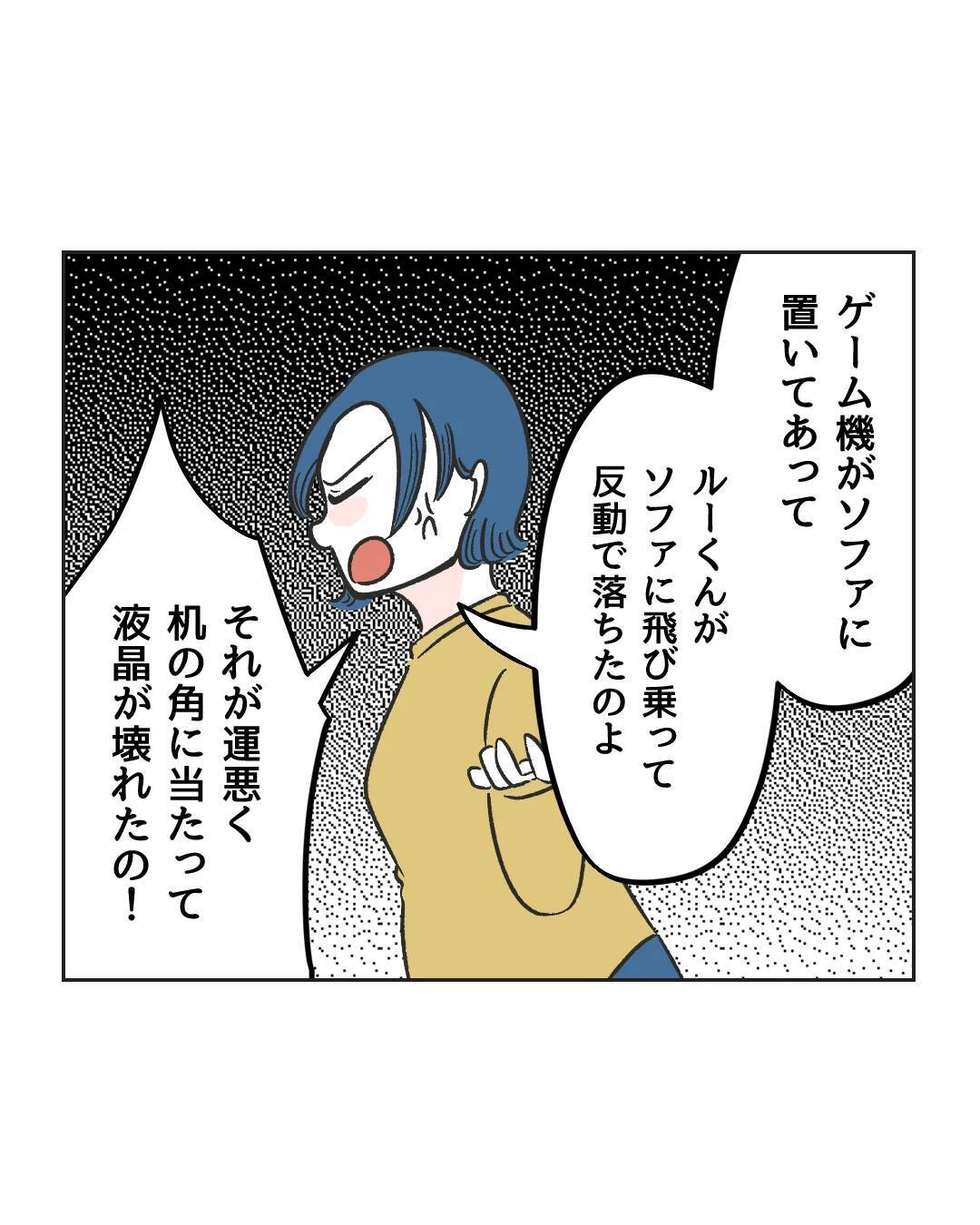 【漫画】ゲーム機を壊した経緯を夫に白状する【うちの隣のメーワク親子 Vol.62】