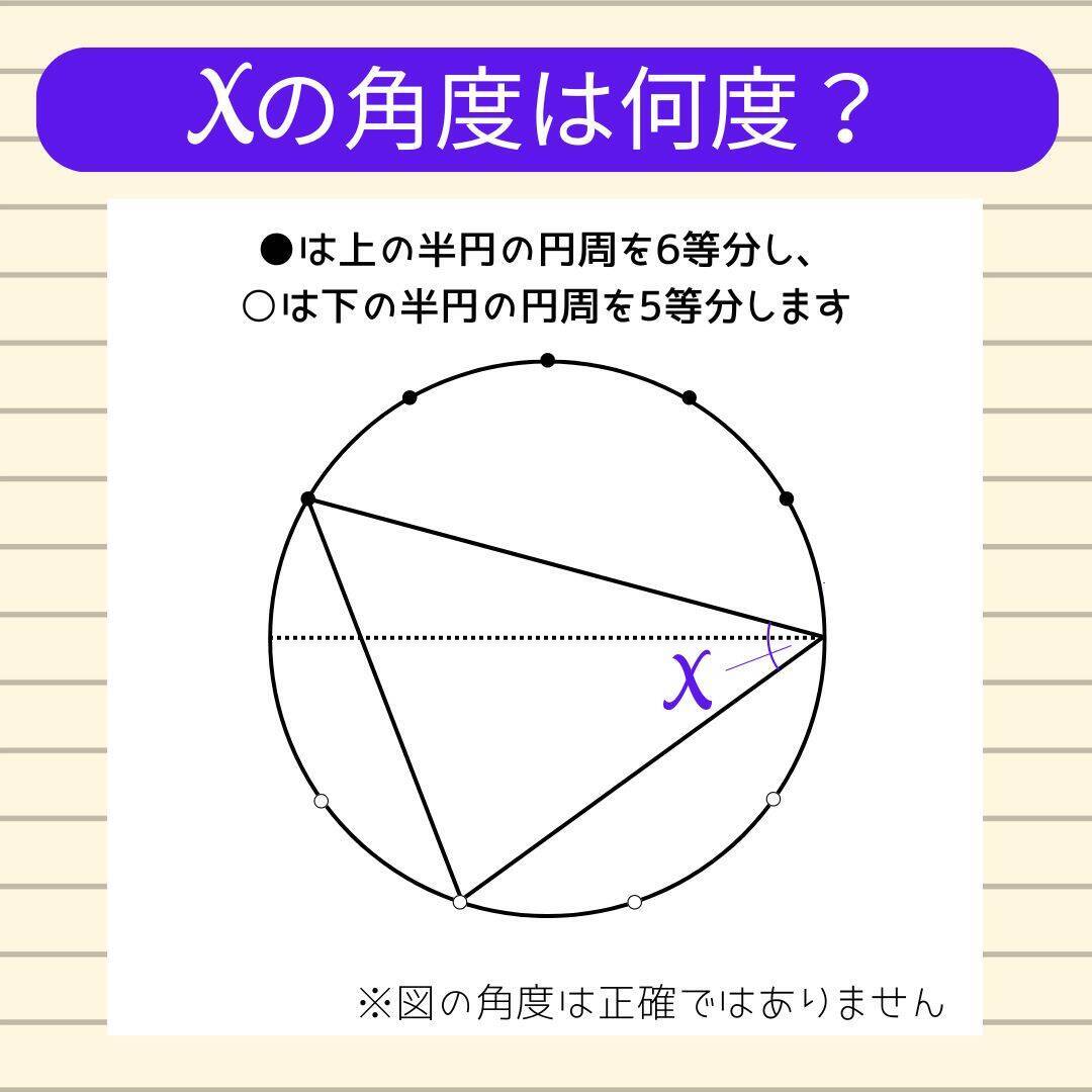 【角度当てクイズ Vol.2183】xの角度は何度？＜全3問＞