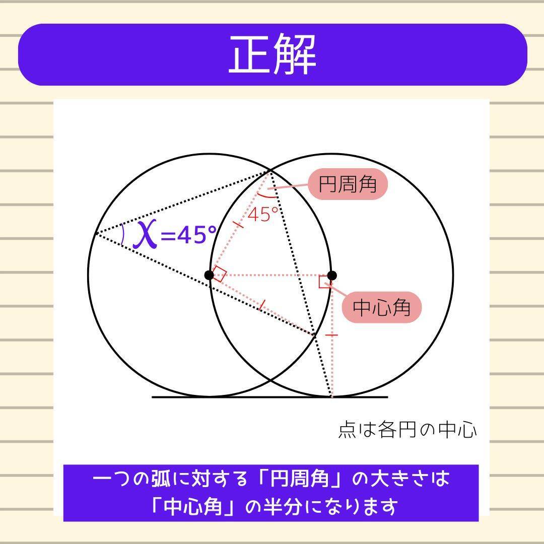 【角度当てクイズ Vol.2366】xの角度は何度？