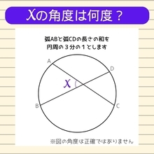 【角度当てクイズ Vol.2494】xの角度は何度？
