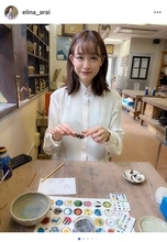 新井恵理那、月1回の夫婦デートで七宝焼体験からカラオケまで満喫