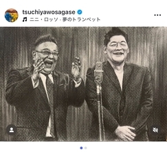 上手すぎ！ ナイツ土屋伸之、サンドウィッチマンの漫才シーンを描いた鉛筆画原画をチャリティに出品