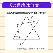 【角度当てクイズ Vol.2388】xの角度は何度？