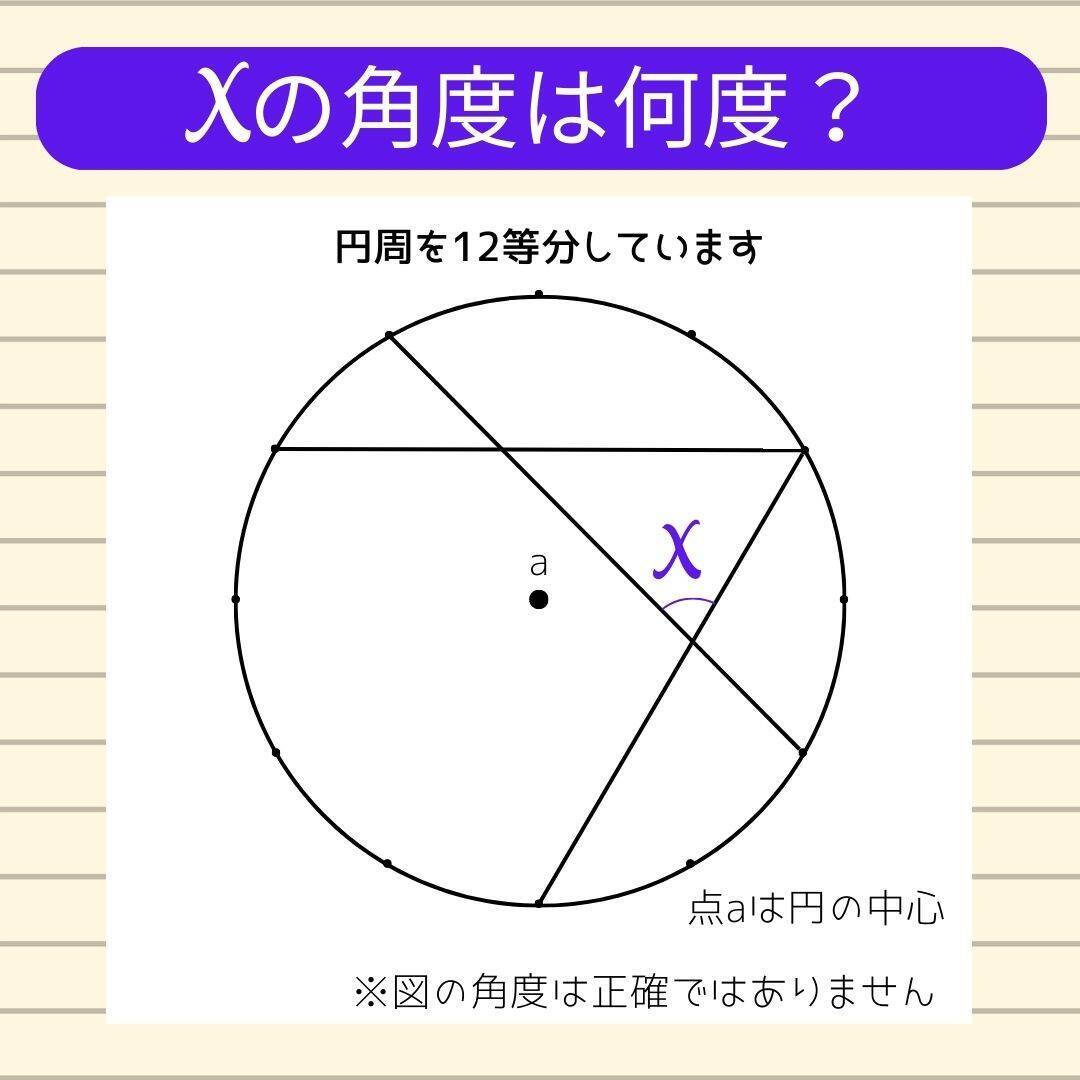 【角度当てクイズ Vol.2110】xの角度は何度？