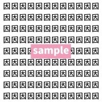 【漢字探し】ずらっと並んだ「因」の中にまぎれた別の漢字一文字は？