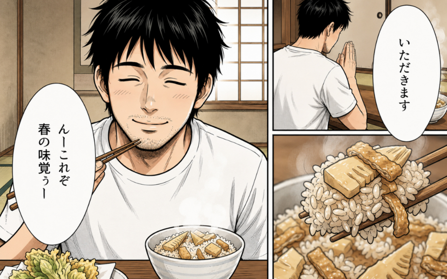 「助けてくれたお礼にタケノコご飯を」山に呼びかけたら、まさかの大食いヤマヒメが出現