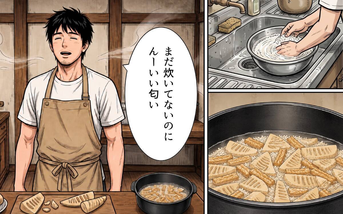 「助けてくれたお礼にタケノコご飯を」山に呼びかけたら、まさかの大食いヤマヒメが出現