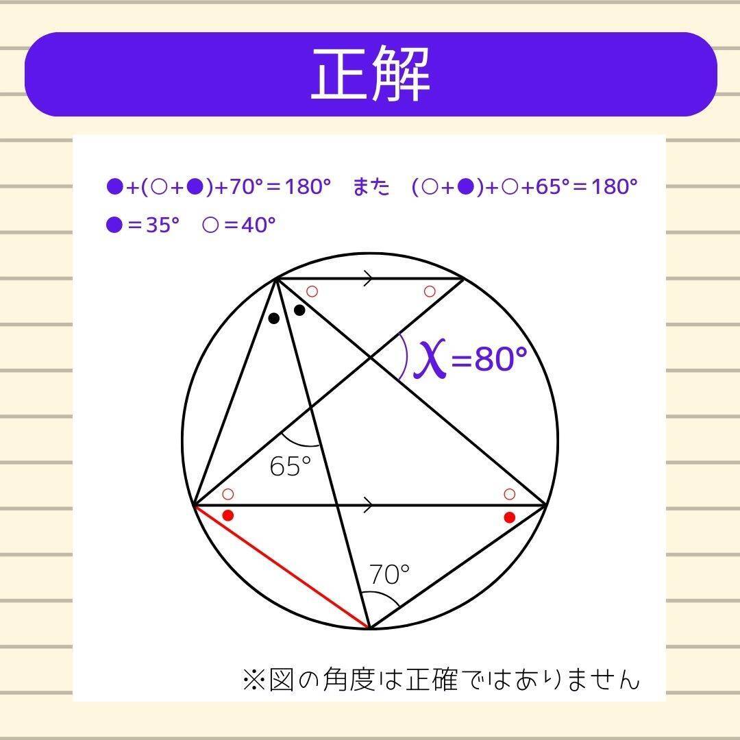 【角度当てクイズ Vol.1911】xの角度は何度？＜全3問＞