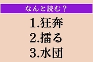 【難読漢字】「狂奔」「擂る」「水団」読める？
